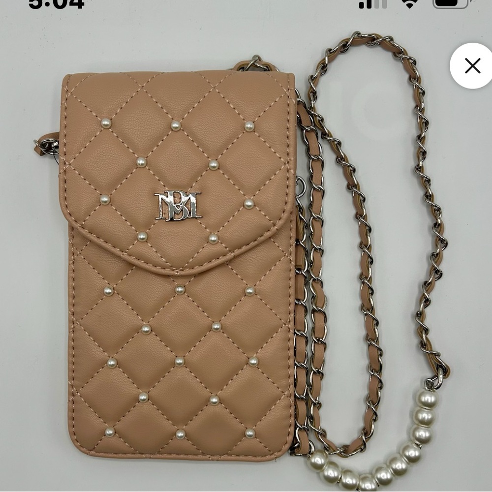 Badgley Mischka Pink Quilted Crossbody Bag
